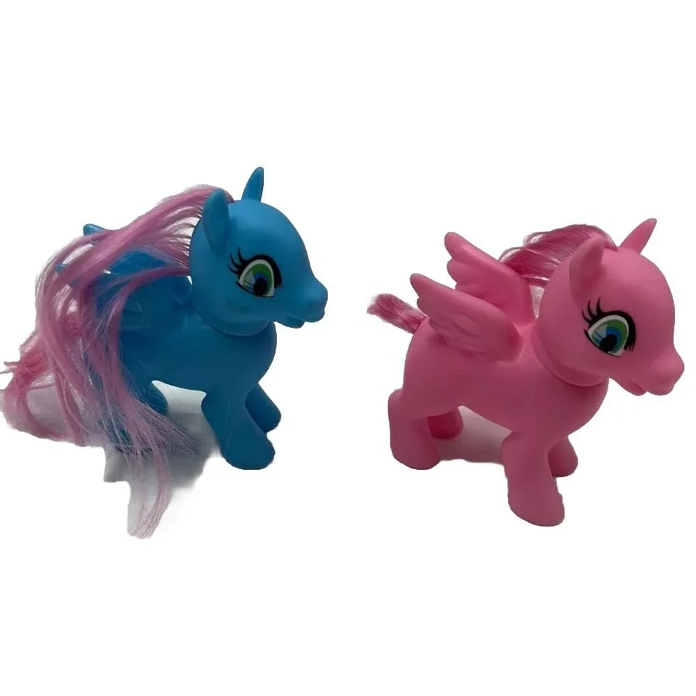 Pony Horse Greenbrier Intl Plastic Toy Pony G3 Style and Combs Blue Pink 4
